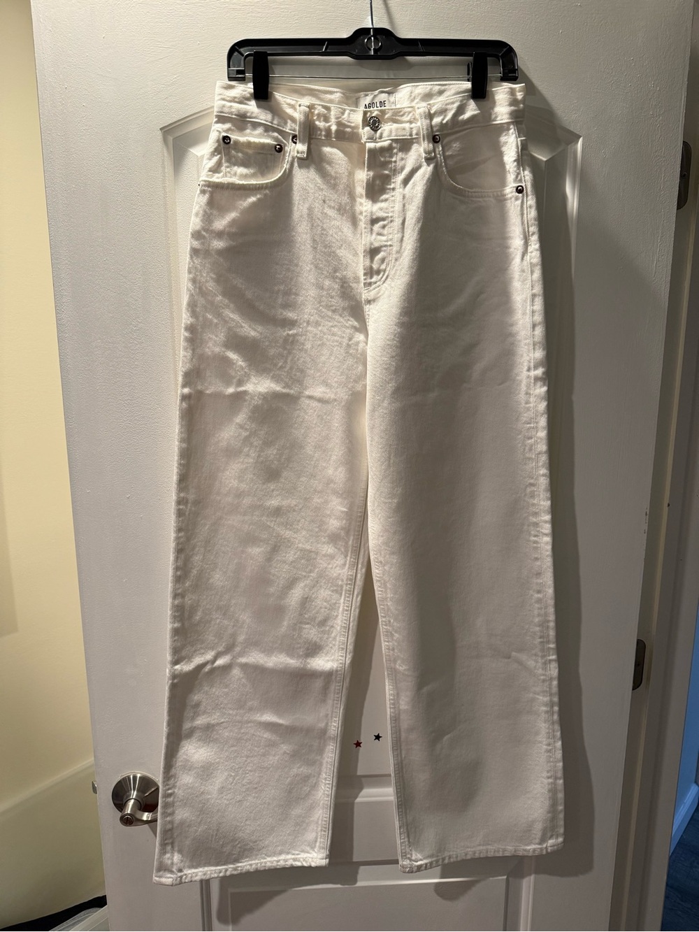NWOT Agolde low slung baggy jeans milkshake